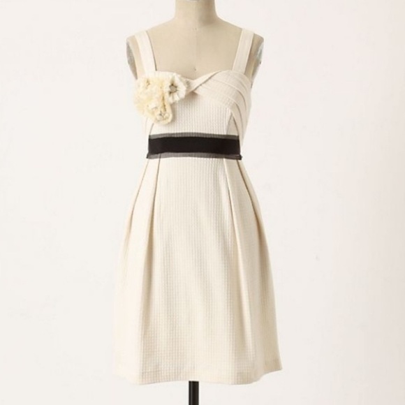 ANTHROPOLOGIE Deletta Cream Breakfasting Dress - Picture 1 of 8